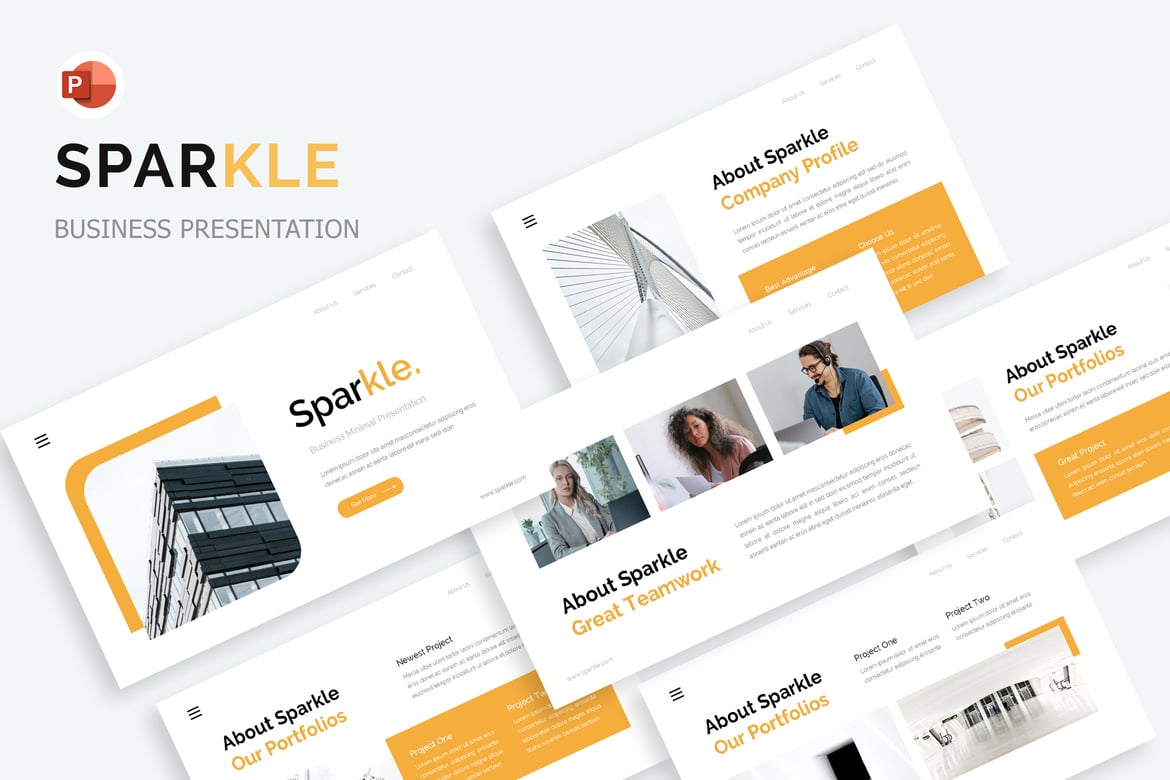 Sparkle - Template Presentasi PowerPoint Minimalis untuk Bisnis