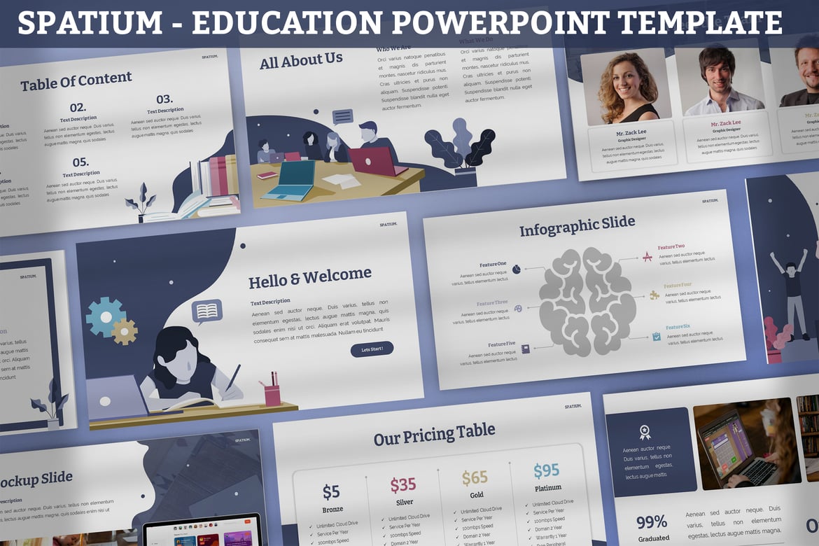Spatium - Template Powerpoint Pendidikan Modern dan Kreatif