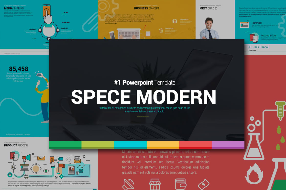 Template Powerpoint Modern SPECE yang Menarik dan Fungsional