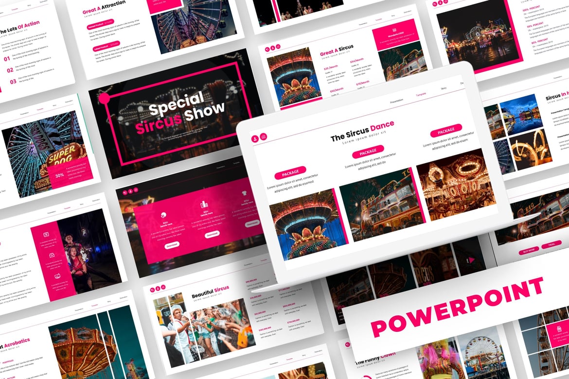 Template Powerpoint Special Sircus - Desain Menarik untuk Presentasi Anda