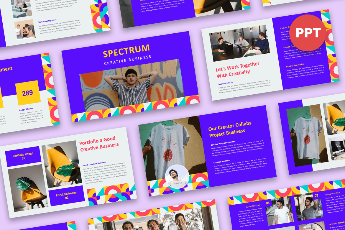 Spectrum - Template Presentasi PowerPoint Kreatif untuk Bisnis