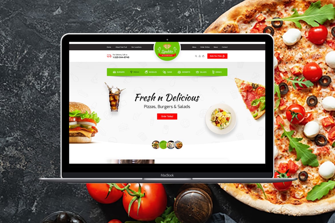Spedito - Template Website Pemesanan Cepat Makanan Fast Food