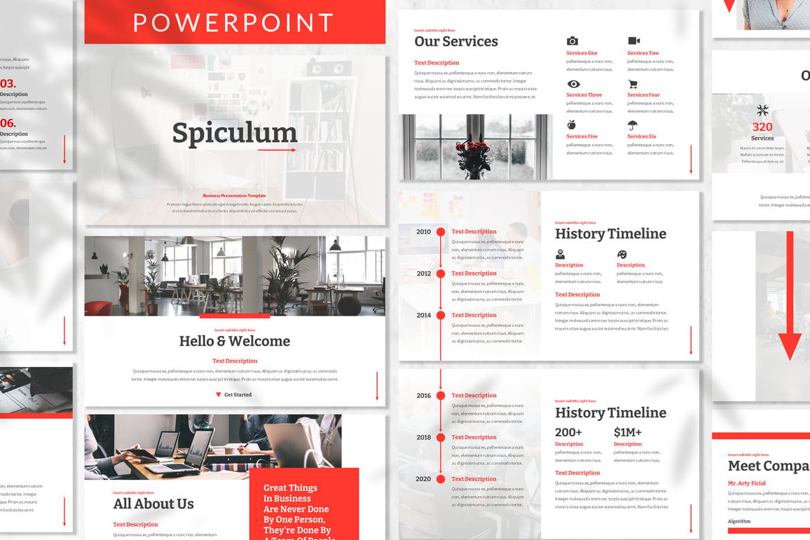 Spiculum - Template Powerpoint Bisnis yang Modern dan Elegan