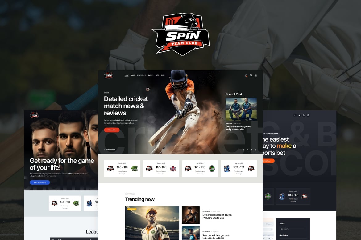 Tema WordPress Sportif Spin untuk Klub dan Atlet