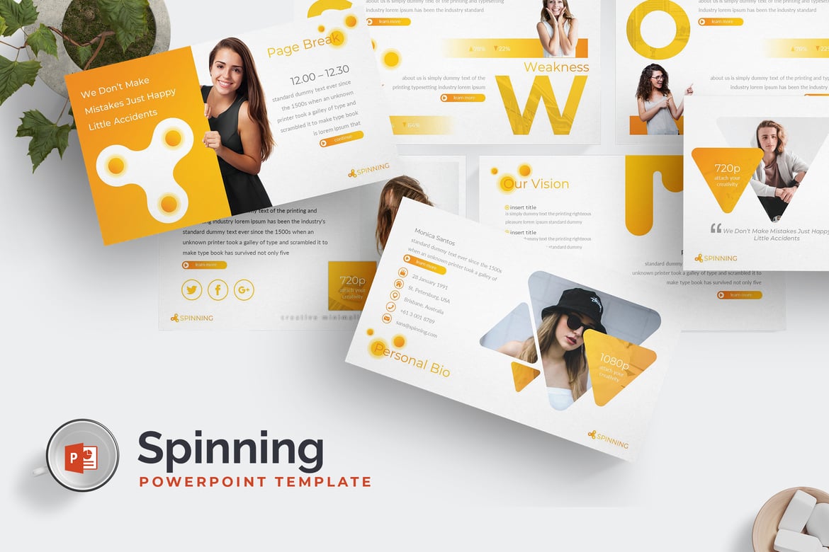 Template Powerpoint Spinning - Solusi Presentasi Menarik dan Profesional