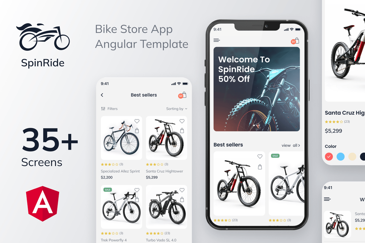 SpinRide - Template Website Toko Sepeda Berbasis Angular dengan Backend