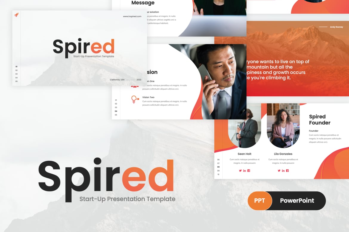 Sspired - Template PowerPoint Pitch Deck untuk Startup yang Menarik
