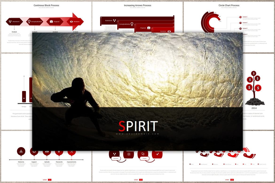 Template Powerpoint SPIRIT yang Kreatif dan Menarik