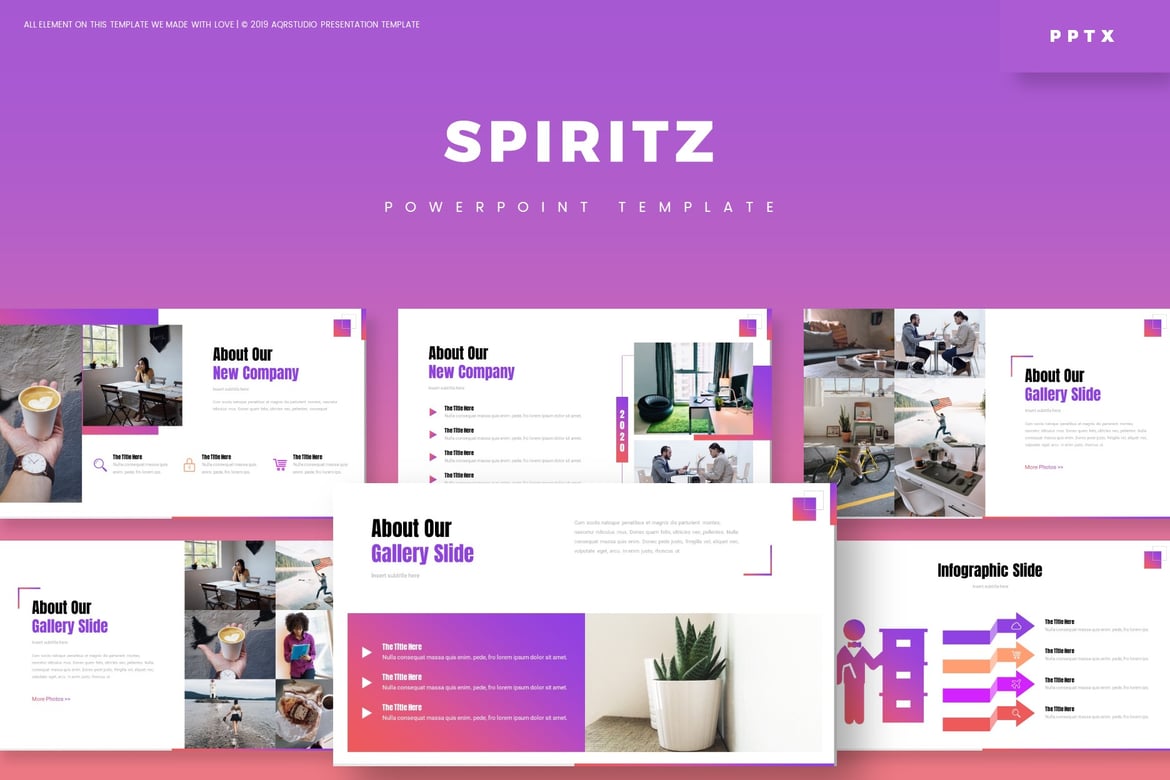 Template PowerPoint Spiritz - Solusi Presentasi Kreatif