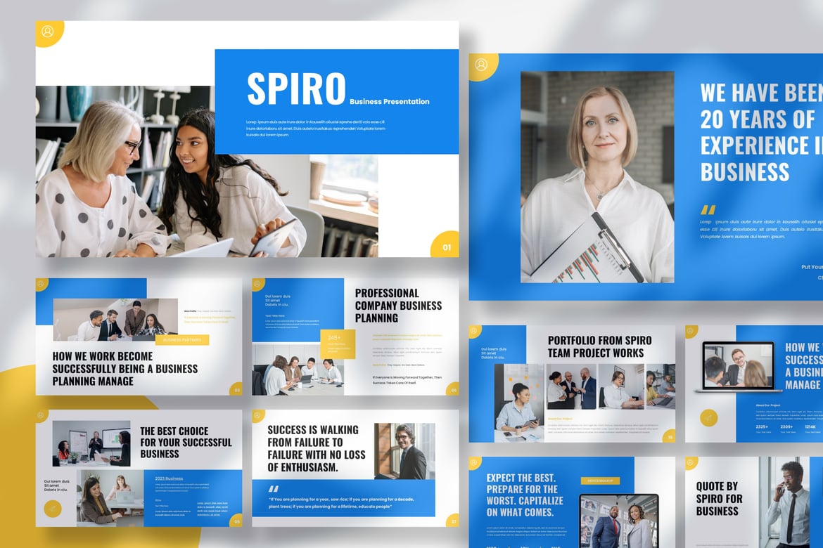 Template Presentasi PowerPoint Spiro - Solusi Kreatif untuk Bisnis Anda