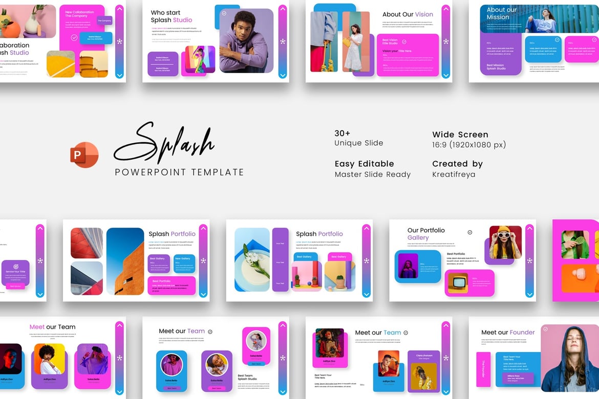 Template PowerPoint Splash - Solusi Presentasi Bisnis Anda