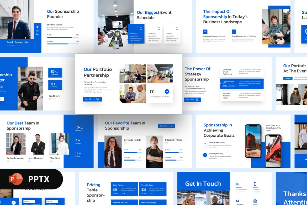 Template PowerPoint Sponsorship yang Modern dan Menarik
