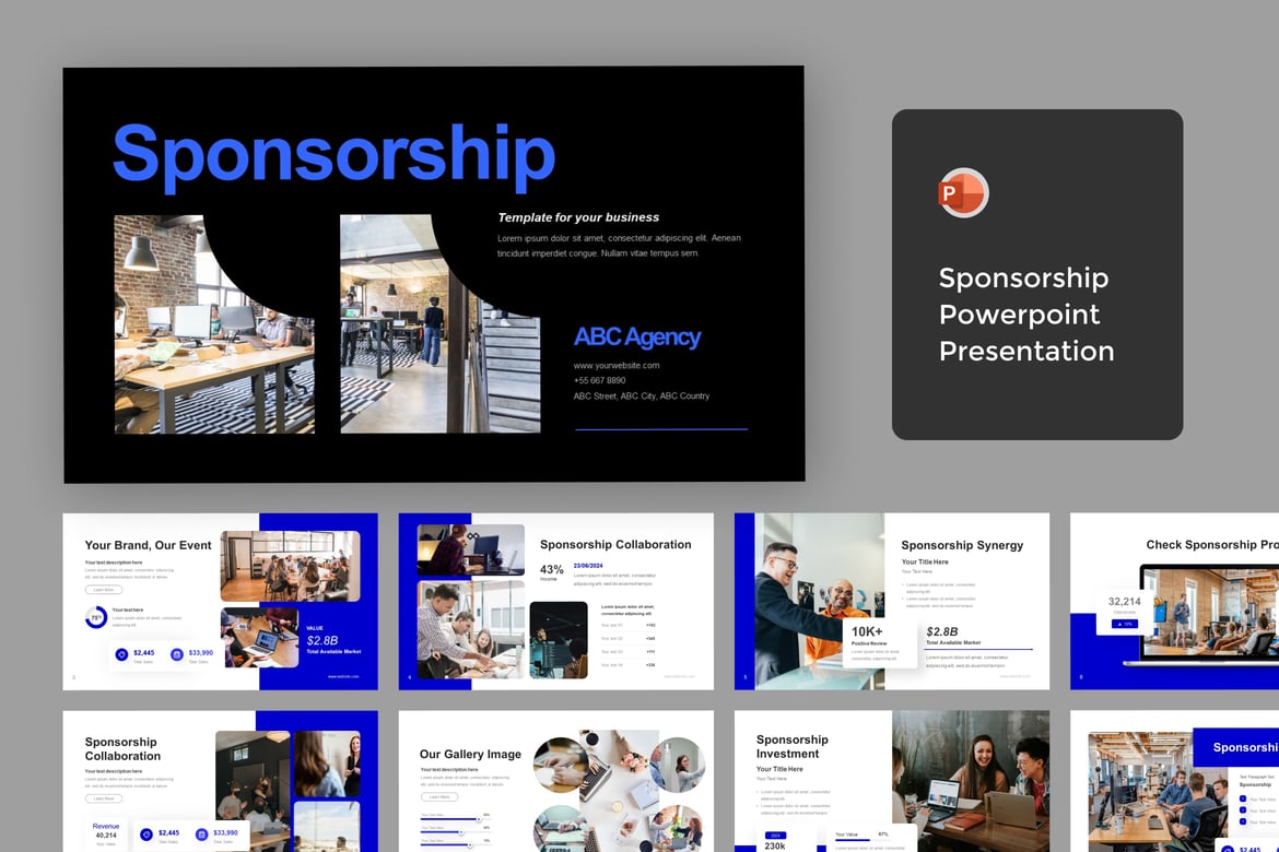 Template Presentasi PowerPoint Sponsorship yang Menarik