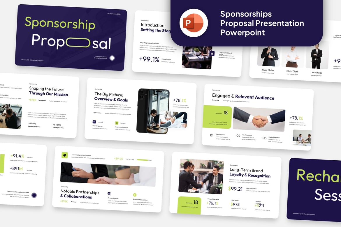 Template Powerpoint Proposal Sponsorship yang Kreatif dan Modern