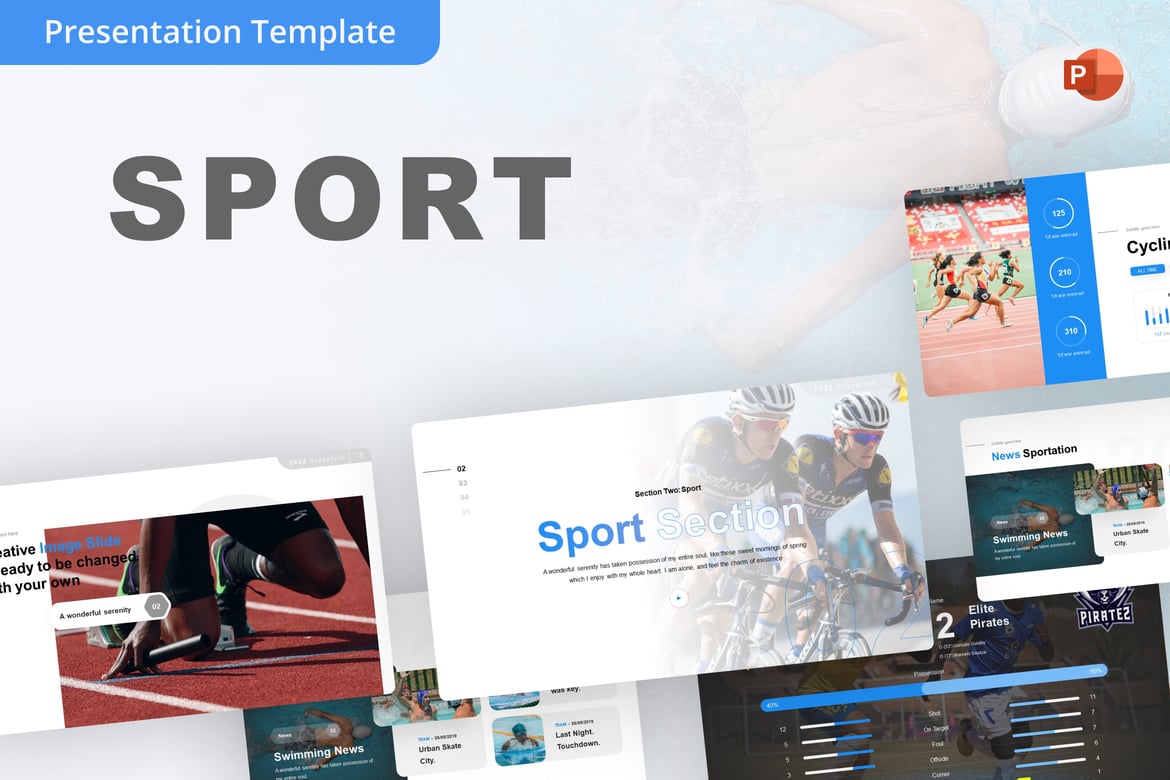 Template Presentasi PowerPoint Olahraga yang Menarik