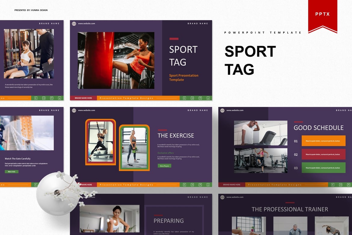 Template Presentasi Sport Tag | Powerpoint yang Menarik
