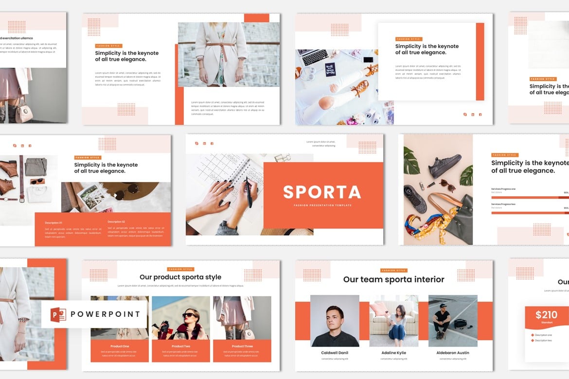 Sporta - Template Presentasi Fashion Profesional