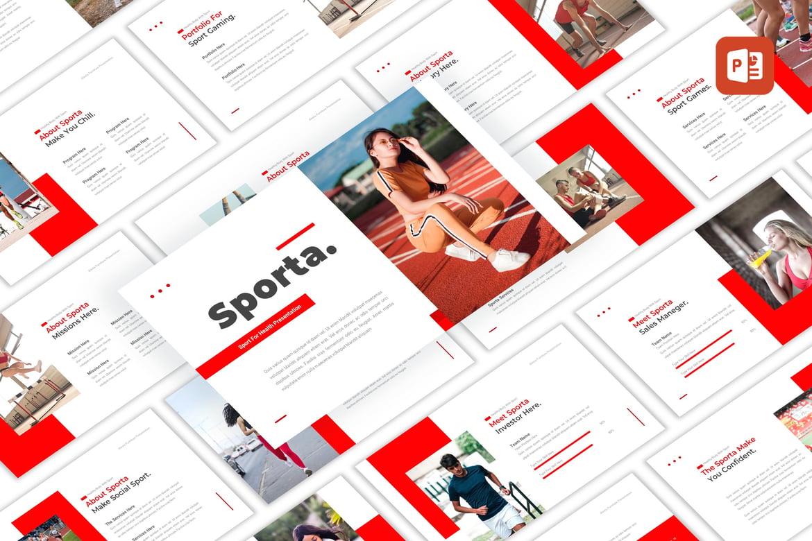 Template PowerPoint Sporta - Solusi Kreatif untuk Presentasi Olahraga dan Kebugaran