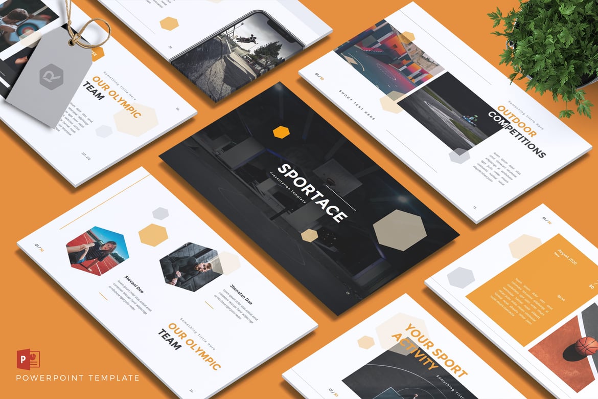 SPORTACE - Template Powerpoint Presentasi Olahraga yang Menarik