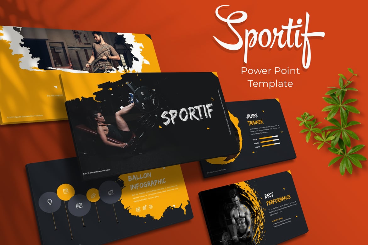 Sportif - Template PowerPoint Modern dan Profesional