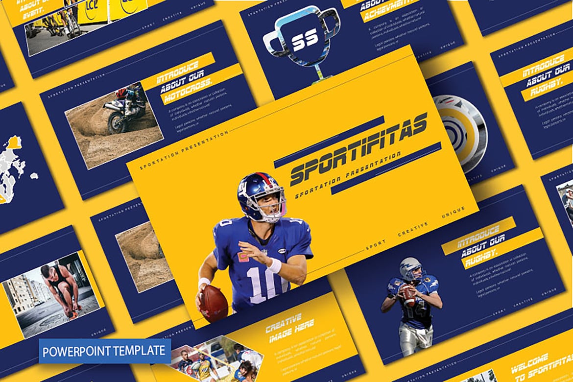 SPORTIFITAS - Template Presentasi PowerPoint Kreatif dan Minimalis