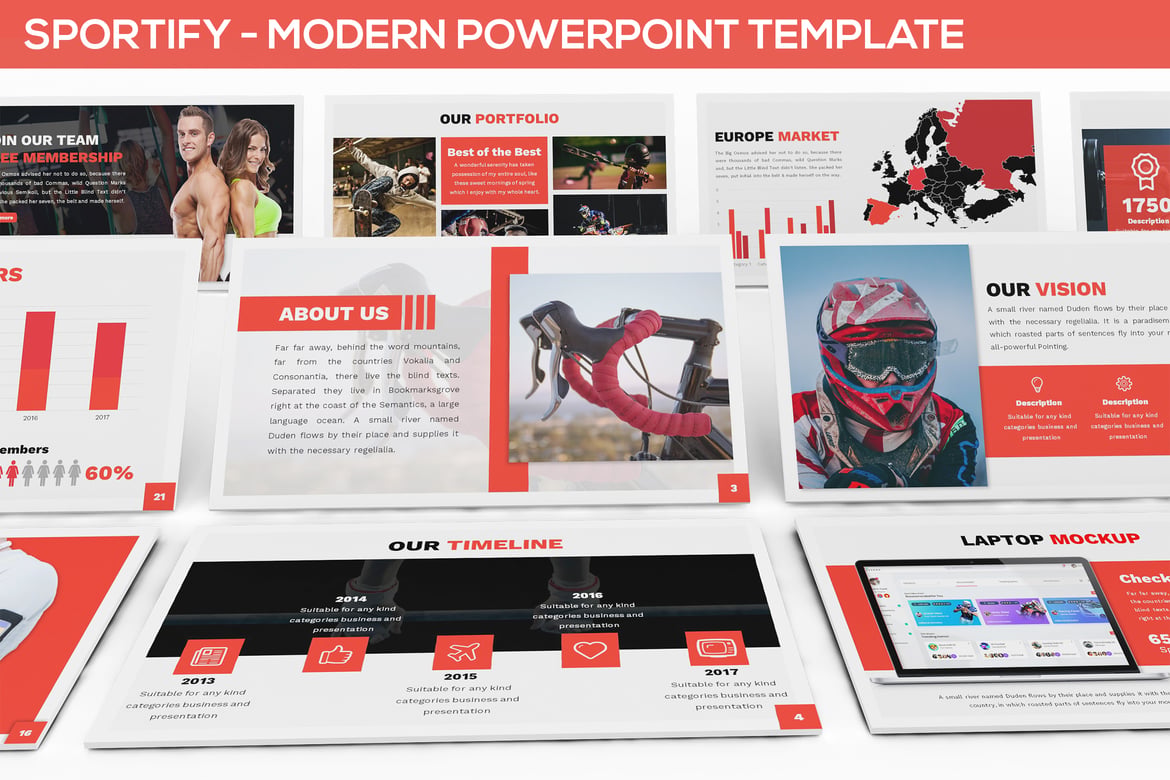 Sportify - Template Powerpoint Modern untuk Presentasi Menarik