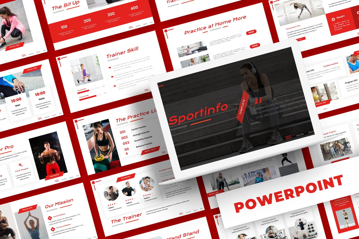 Template Powerpoint Sportinfo - Solusi Presentasi Menarik dan Profesional