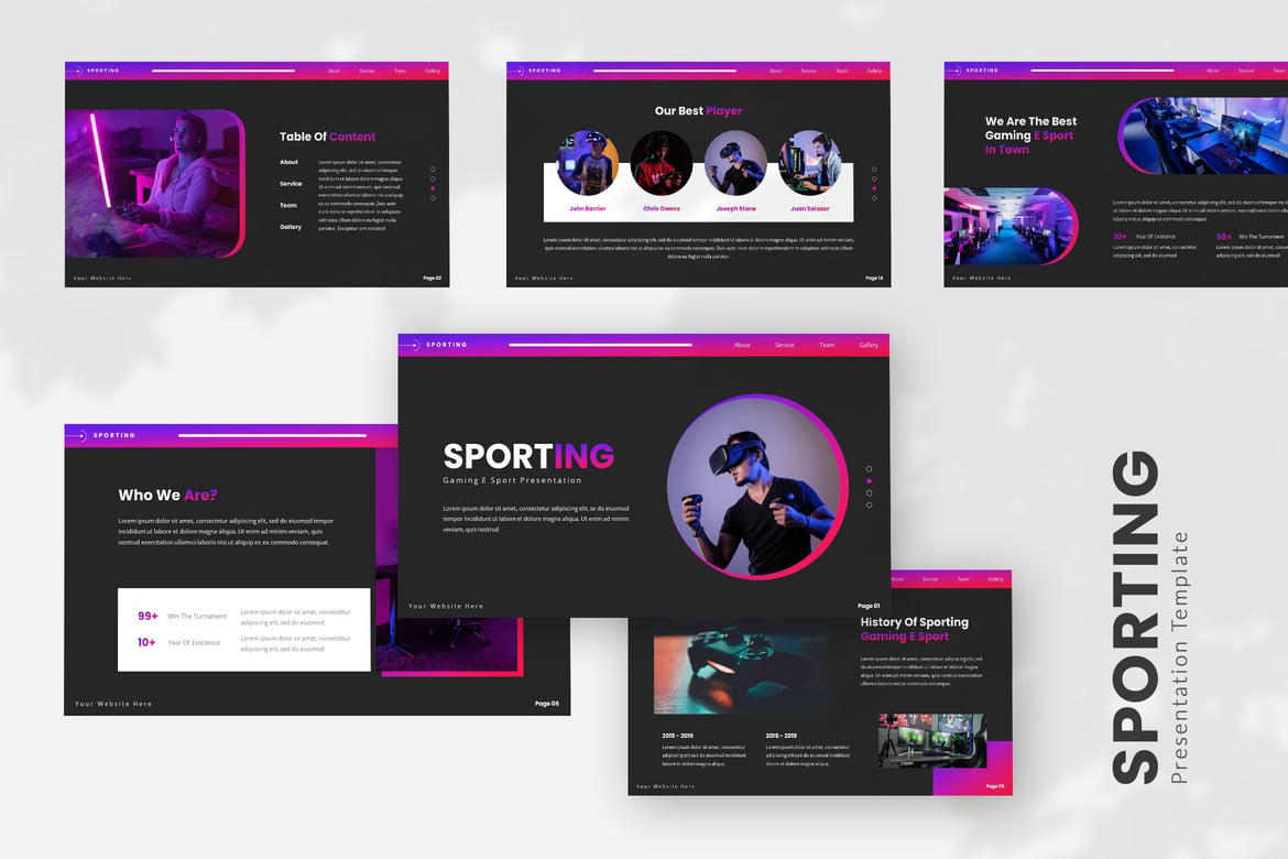 Template Presentasi Esport yang Modern dan Profesional