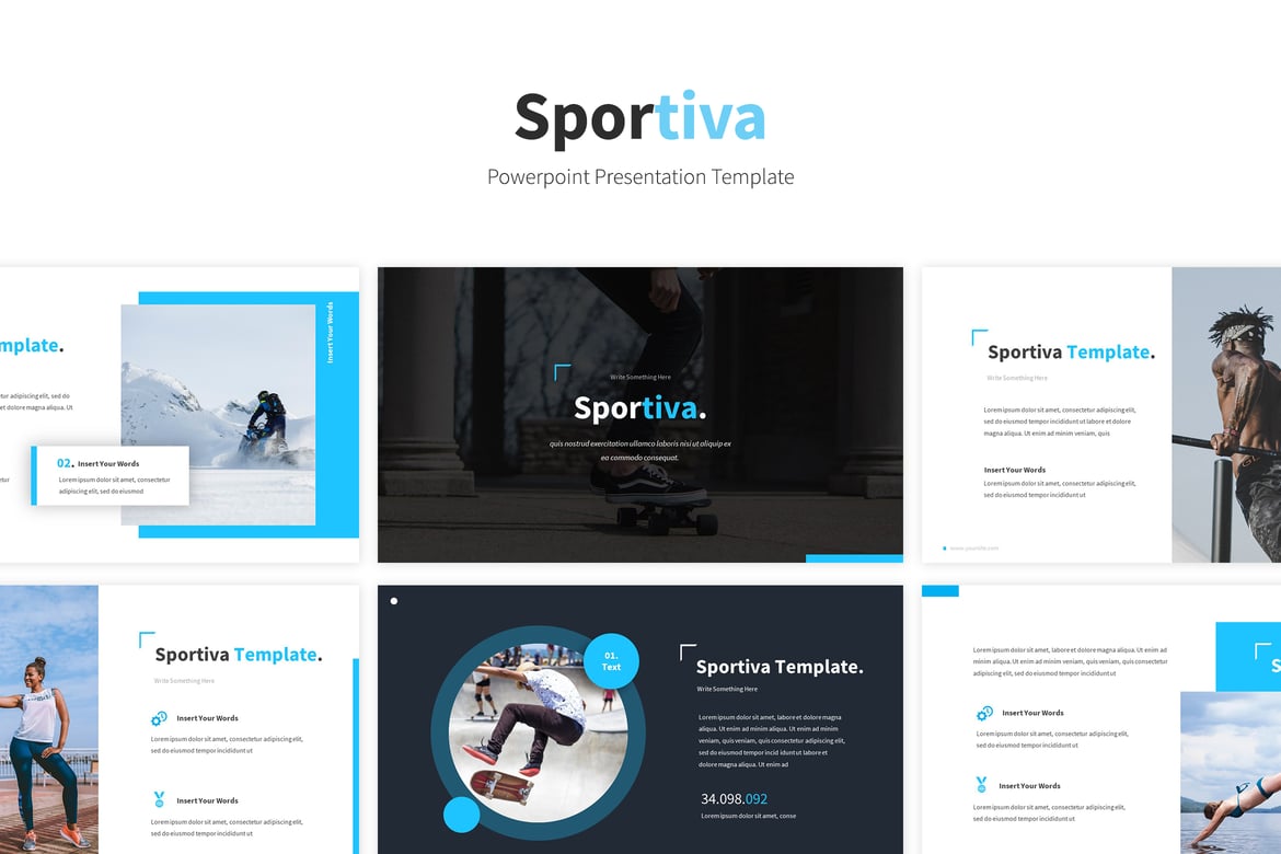 Template Powerpoint Sportiva: Desain Minimalis untuk Presentasi Profesional