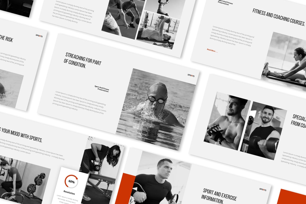 Template Presentasi PowerPoint Olahraga dan Kebugaran yang Menarik