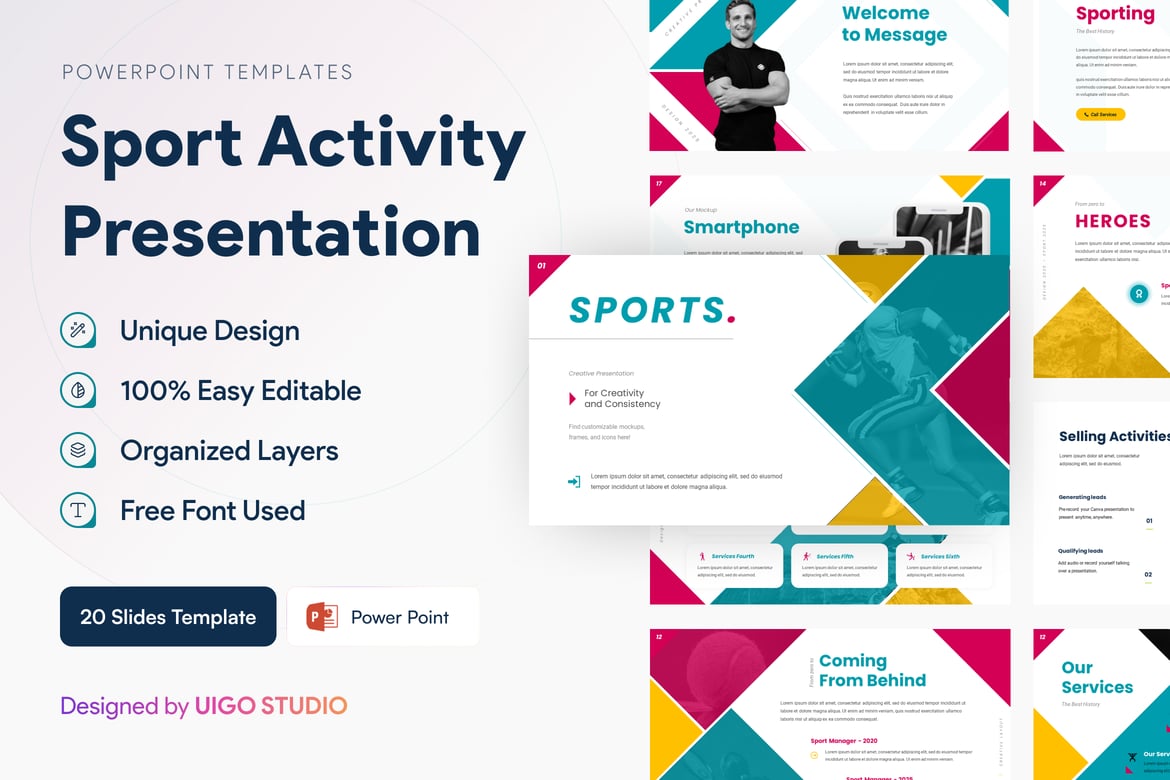 Template Presentasi Olahraga Powerpoint yang Menarik dan Modern