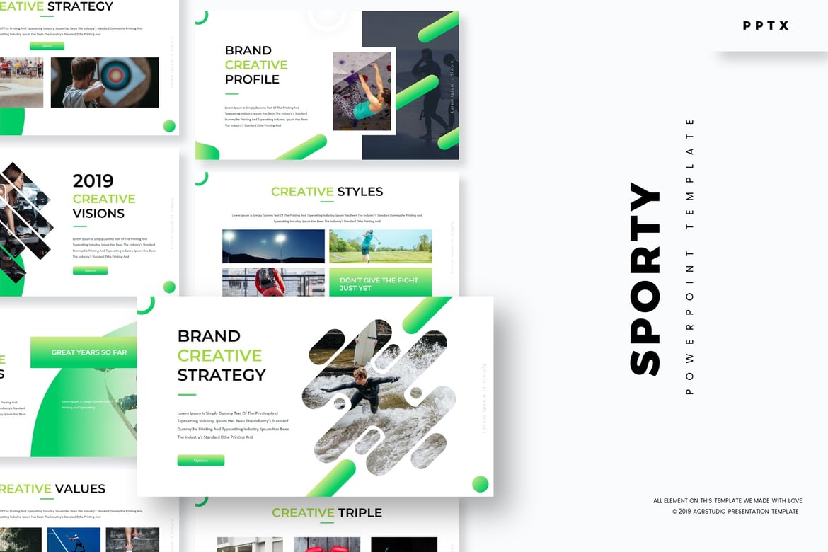 Template Powerpoint Sporty - Solusi Presentasi Profesional