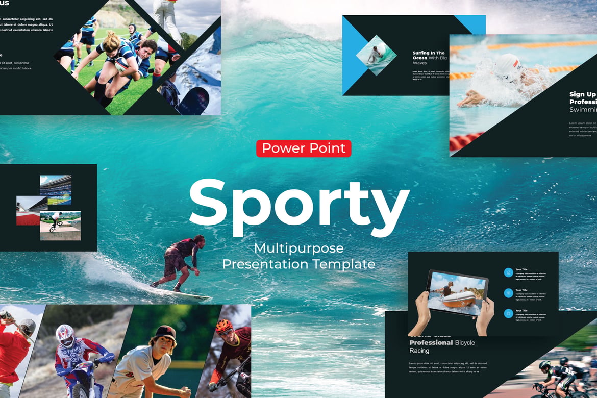 Template Presentasi Sporty - PowerPoint yang Dinamis