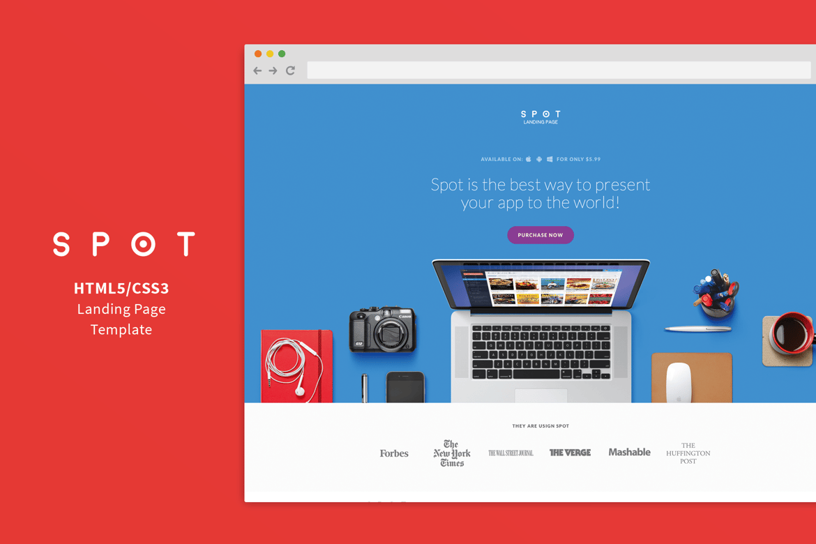 SPOT - Template Website untuk Halaman Landing Aplikasi dan Layanan Anda