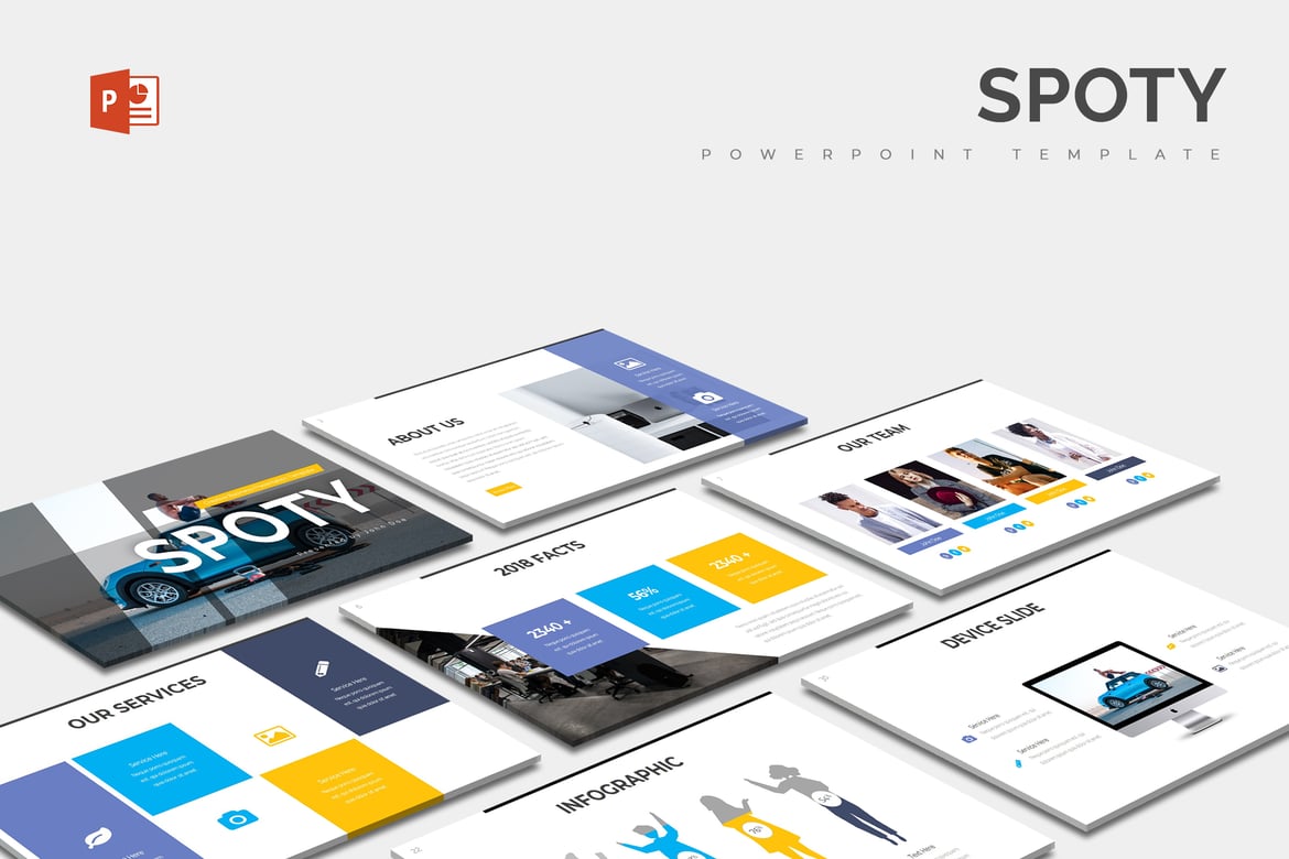 Template PowerPoint Spoty - Solusi Presentasi Profesional