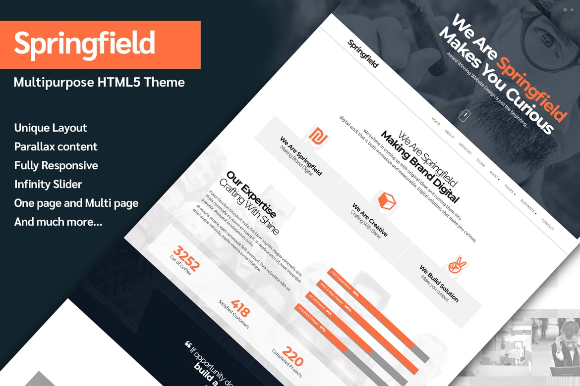 Springfield - Template Website HTML5 Parallax Responsif yang Modern