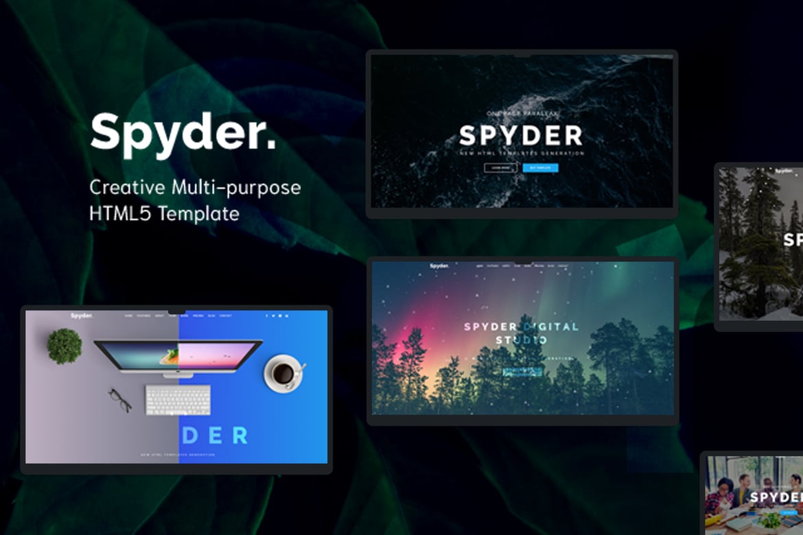 Spyder - Template Website HTML Satu Halaman Serbaguna