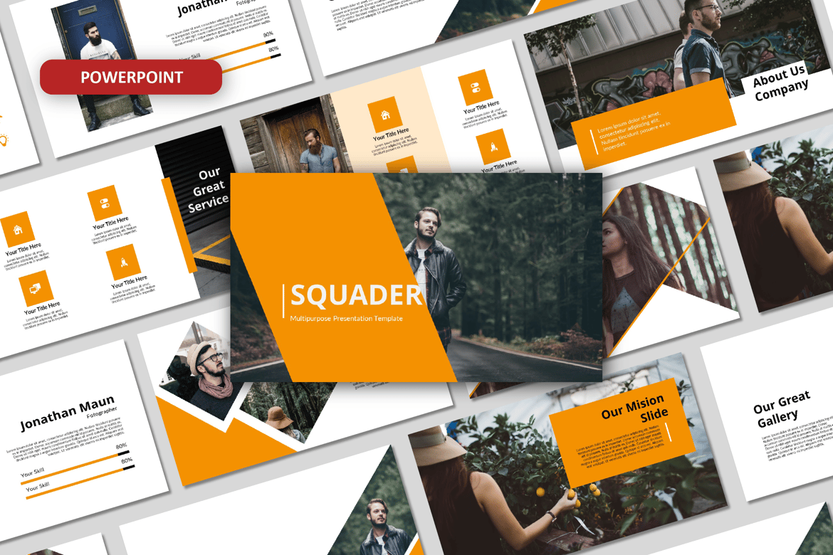 Template PowerPoint Squader untuk Presentasi Profesional dan Pribadi
