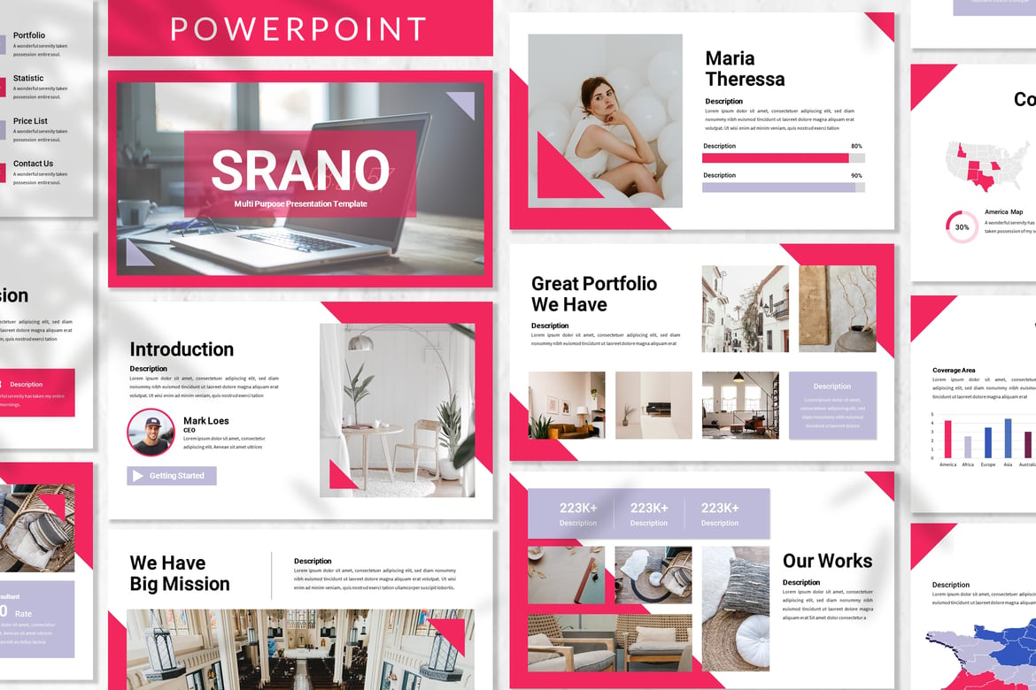 Srano - Template Powerpoint Bisnis yang Elegan dan Profesional