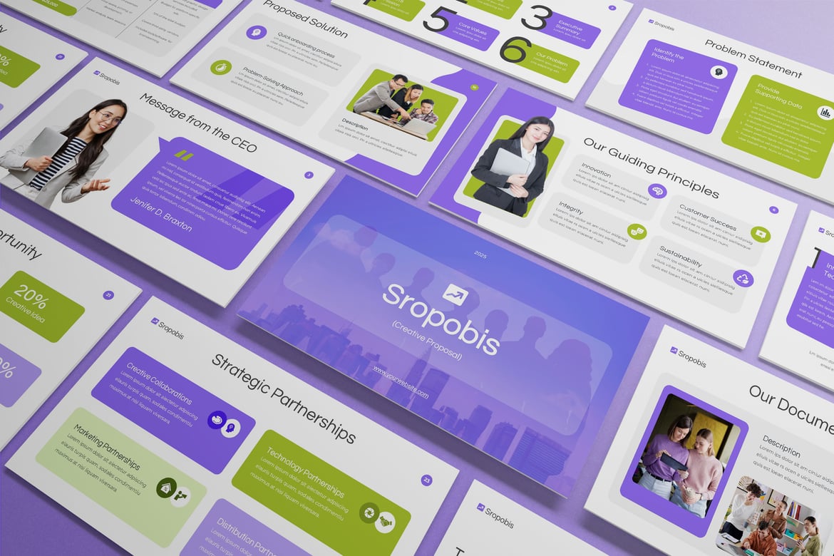 Sropobis - Template PowerPoint Bisnis Modern dan Profesional