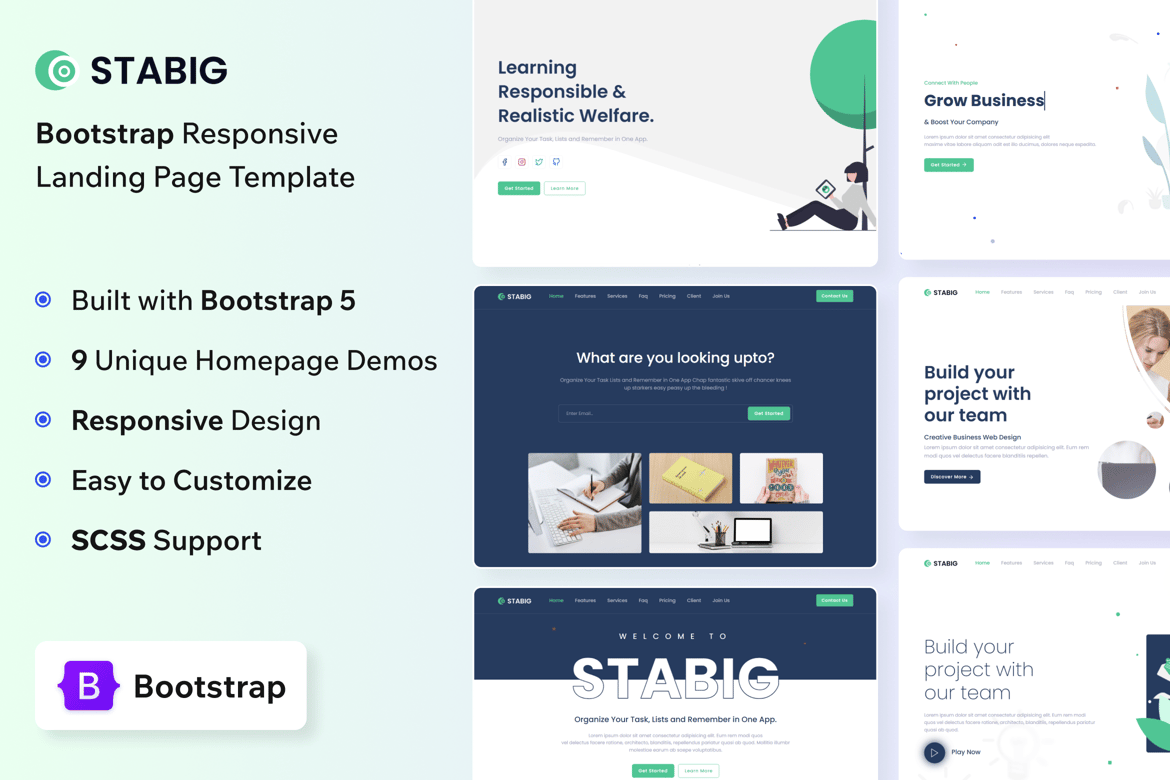 Stabig - Template Website Landing Page Kreatif Berbasis Bootstrap