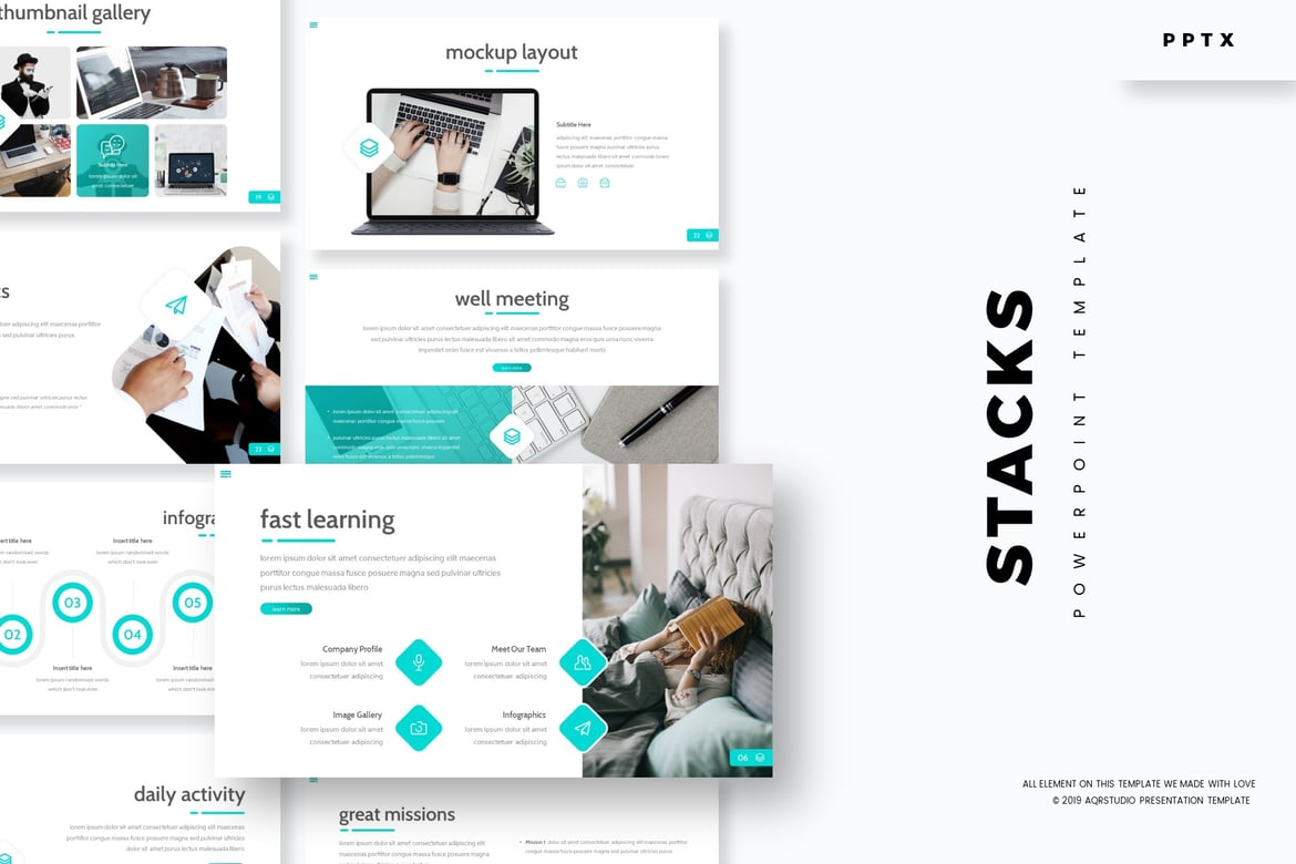 Stacks - Template PowerPoint Serbaguna yang Menarik