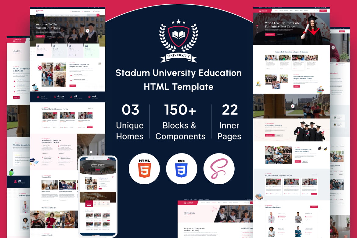 Stadum - Template Web Pendidikan Universitas yang Modern