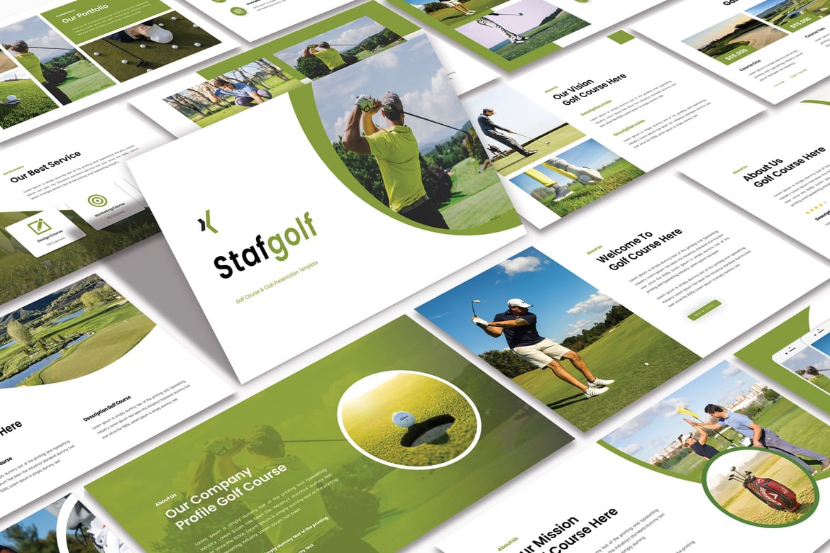 Template Powerpoint STAFGOLF: Presentasi Modern dan Kreatif