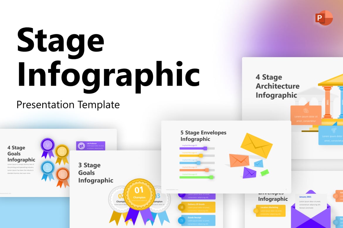 Template PowerPoint Infografis yang Elegan dan Modern