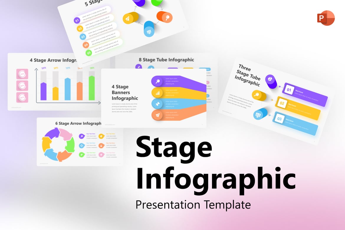 Template PowerPoint Infografis untuk Setiap Tahap Perkembangan Bisnis