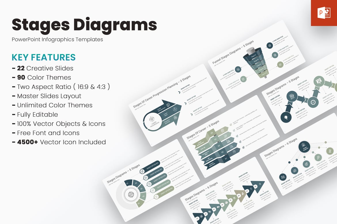 Template Presentasi Diagram Tahapan yang Menarik dan Profesional