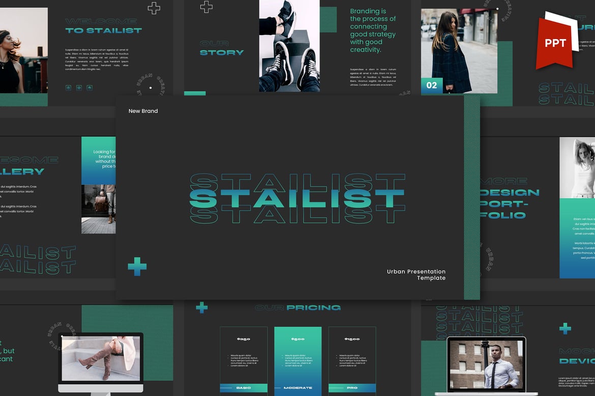 Template PowerPoint Stailist yang Menarik dan Profesional