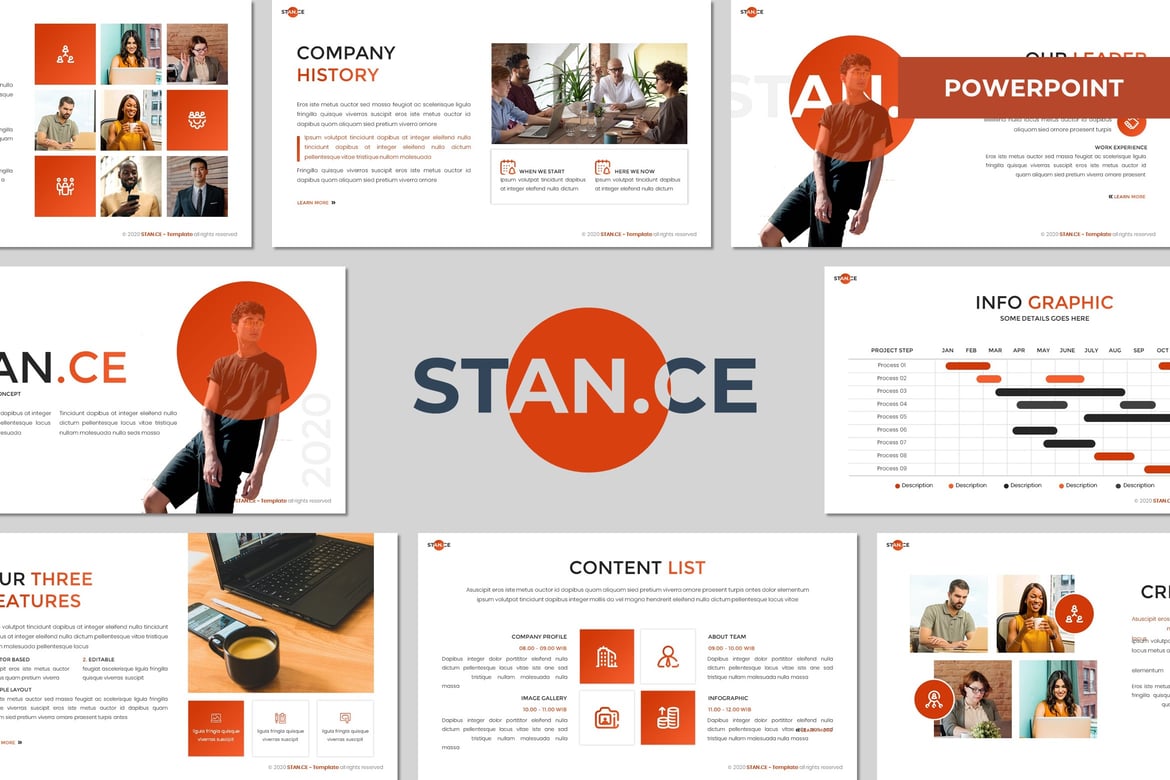 Template Presentasi PowerPoint Stance - Modern dan Kreatif untuk Segala Keperluan