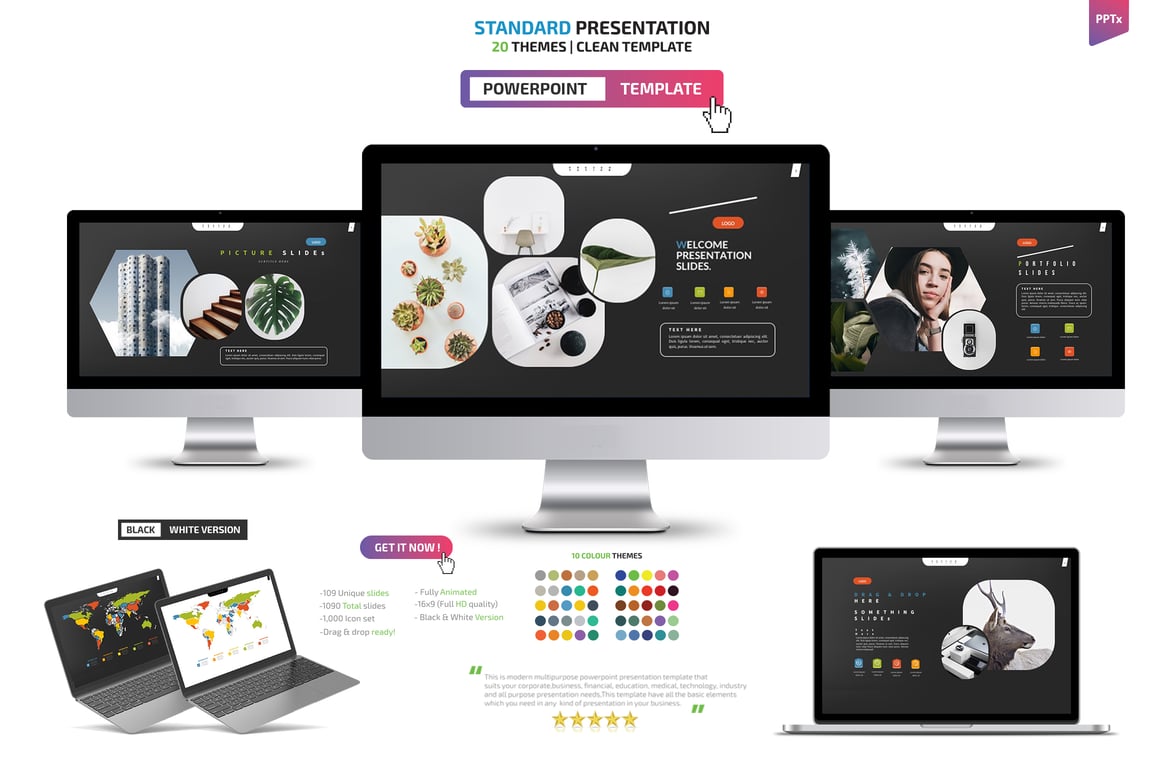 Template Presentasi PowerPoint Standar yang Menarik